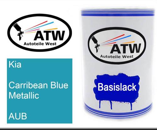 Kia, Carribean Blue Metallic, AUB: 500ml Lackdose, von ATW Autoteile West.